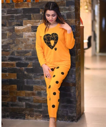 Women printed night suite 2 PCs Sleepwear Glammy Closet